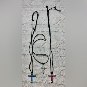 Lot of 3 Cross Necklaces #1043
